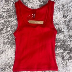 Skims Cotton Red Tank Top